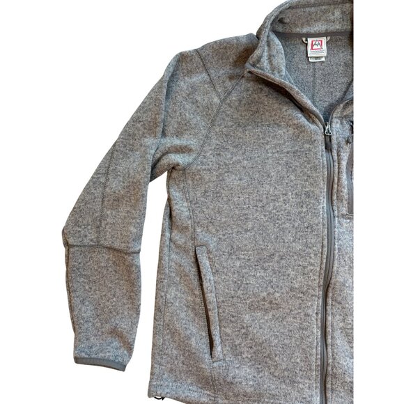 Avalanche Men's Fleece Size Large Gray Heathered Full Zip Pockets Adjustable Bot - Picture 3 of 10